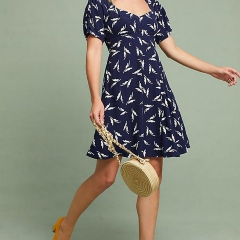 Maeve Anthropologie Printed Swing Dress